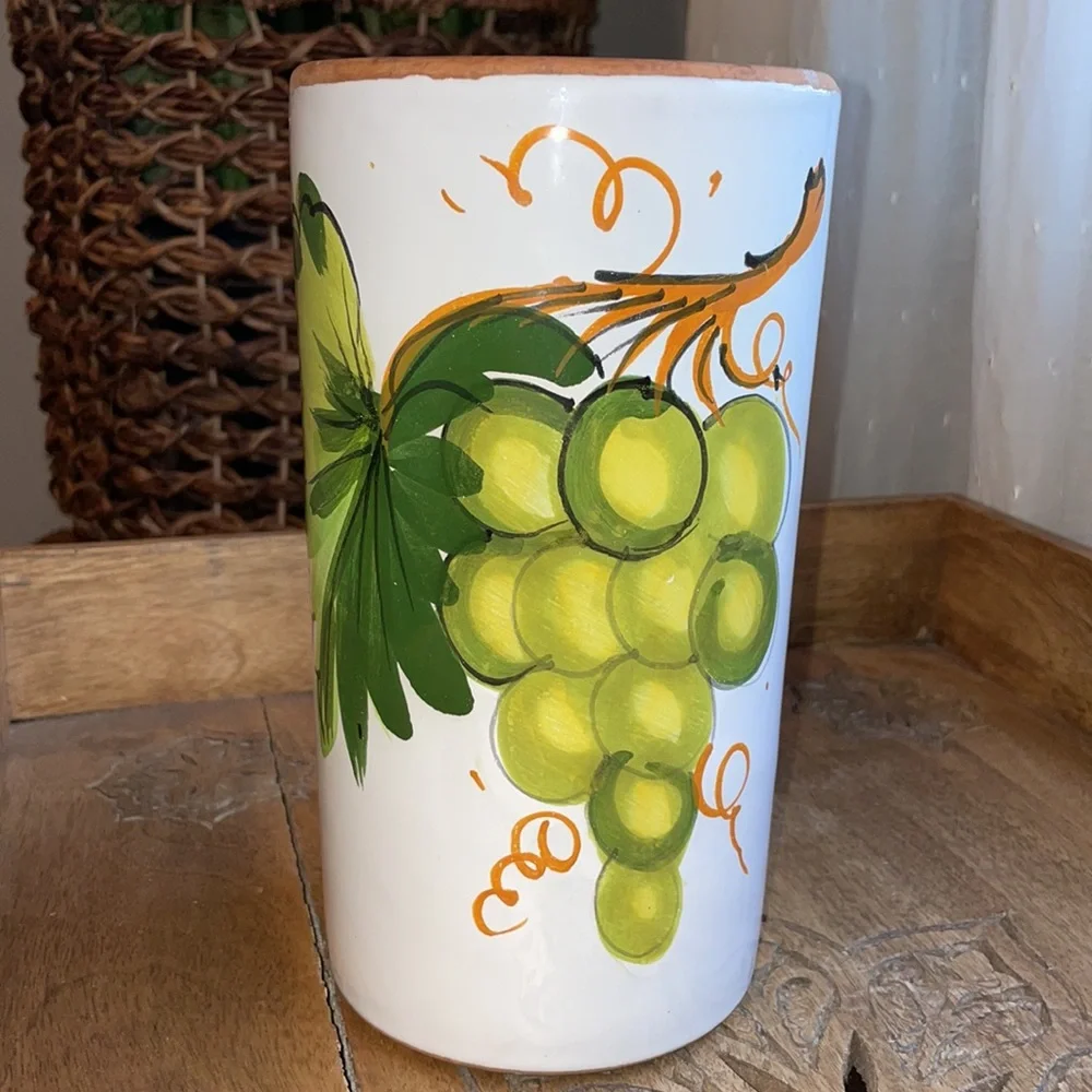 🎉HP🎉~PIER ONE Hand painted in Italy 🇮🇹 Terracotta Wine Chiller